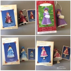 All four Hallmark Little Women ornaments as a set